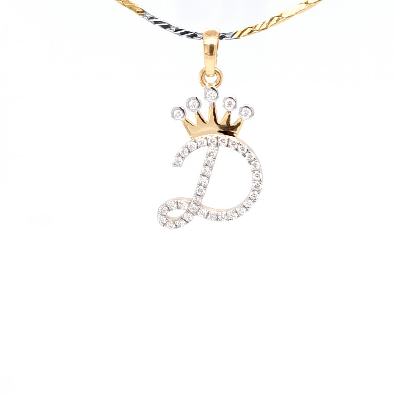 D Inital Queen Pendent